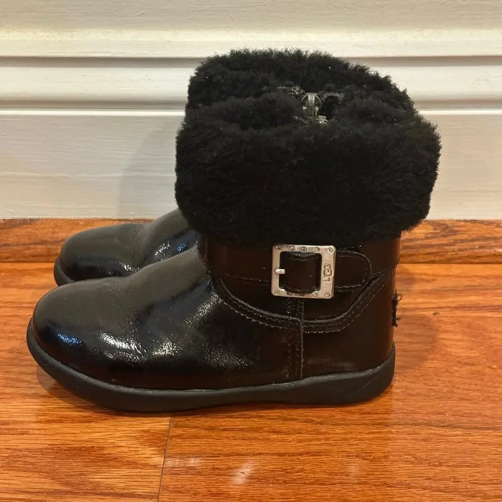 UGG Gemma patent leather boot sz 8.5 Black Patent Leather Uggs